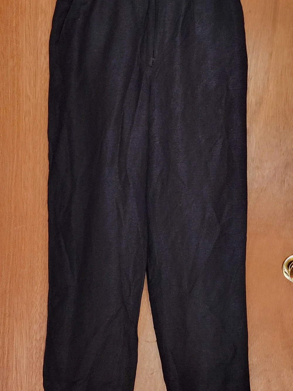 David N Women's Black Linen  Dress Pants - Tailored Straight Leg Size 6